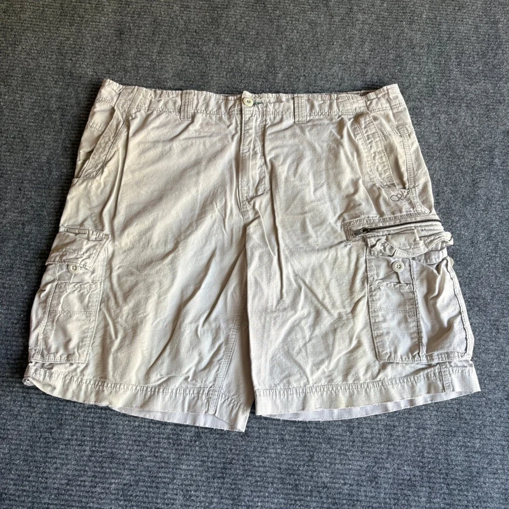 Ocean Pacific Op Mens Cargo Shorts Size 42 Khaki Beige Cotton Multi Pocket 2818